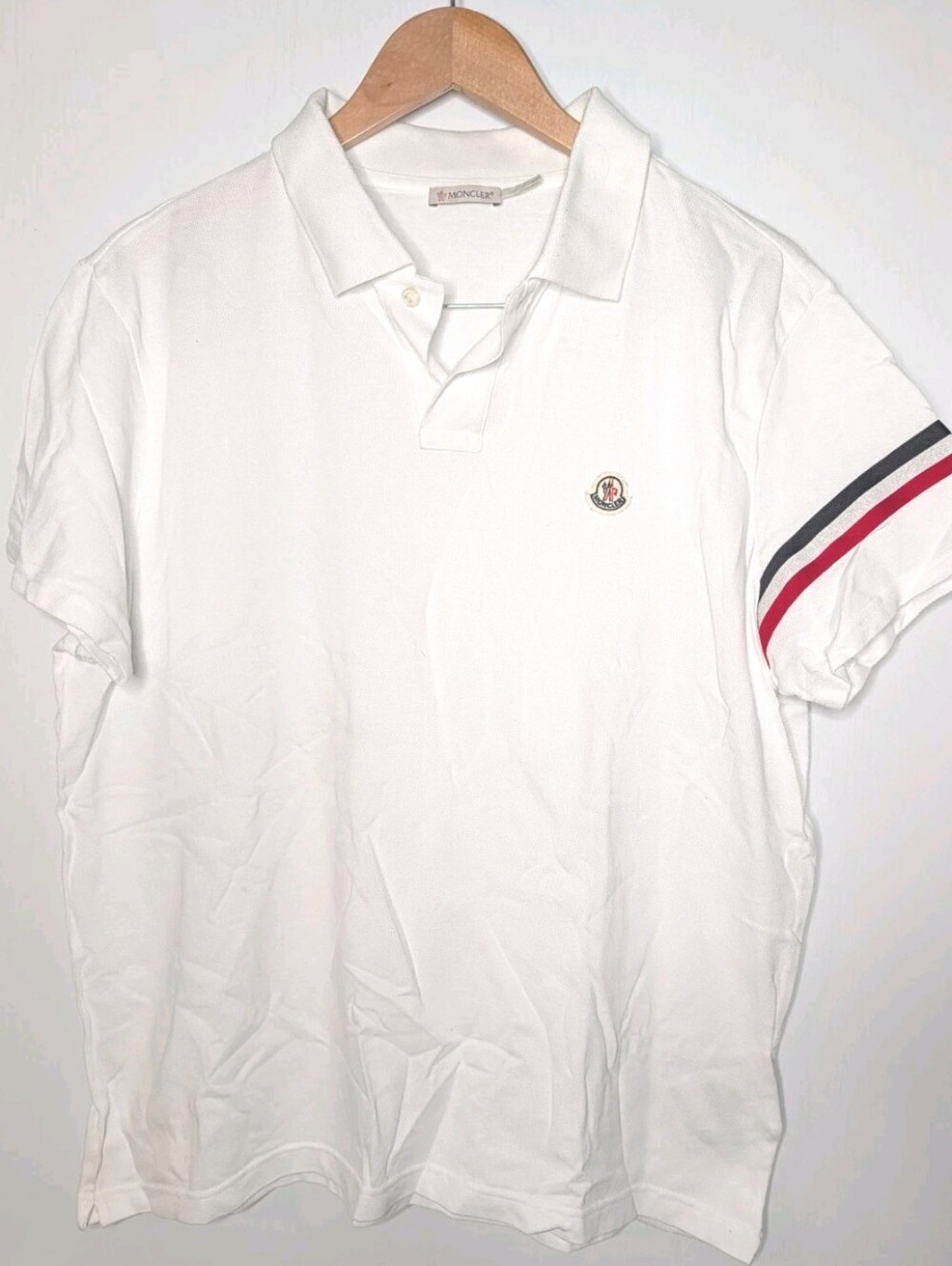 Moncler Short Sleeve Polo Shirt White Men Size XL - See Description Measurements